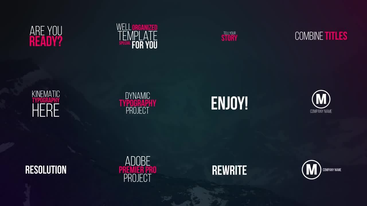 2个独特精美的动画Logo标题素材库推荐Pr模板