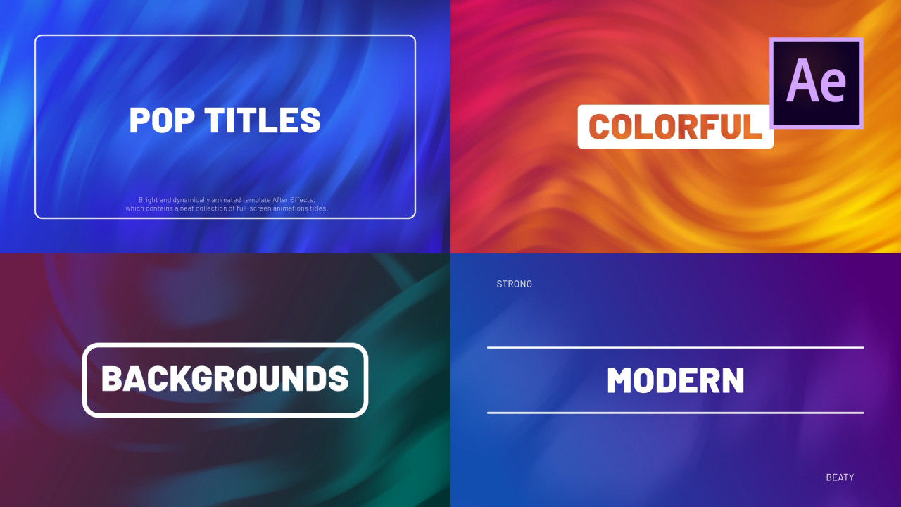 7个流行标题动画素材库精选AE模板