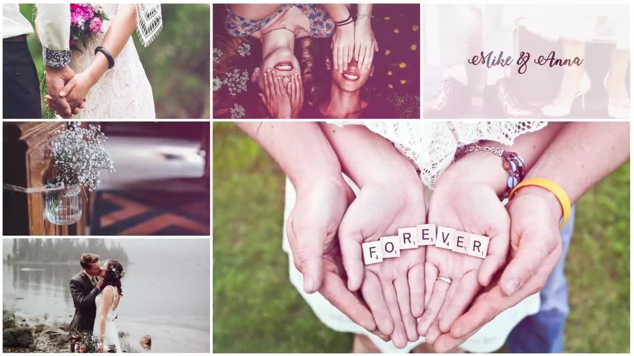 柔和的光线泄漏效果婚礼幻灯片素材库精选AE模板