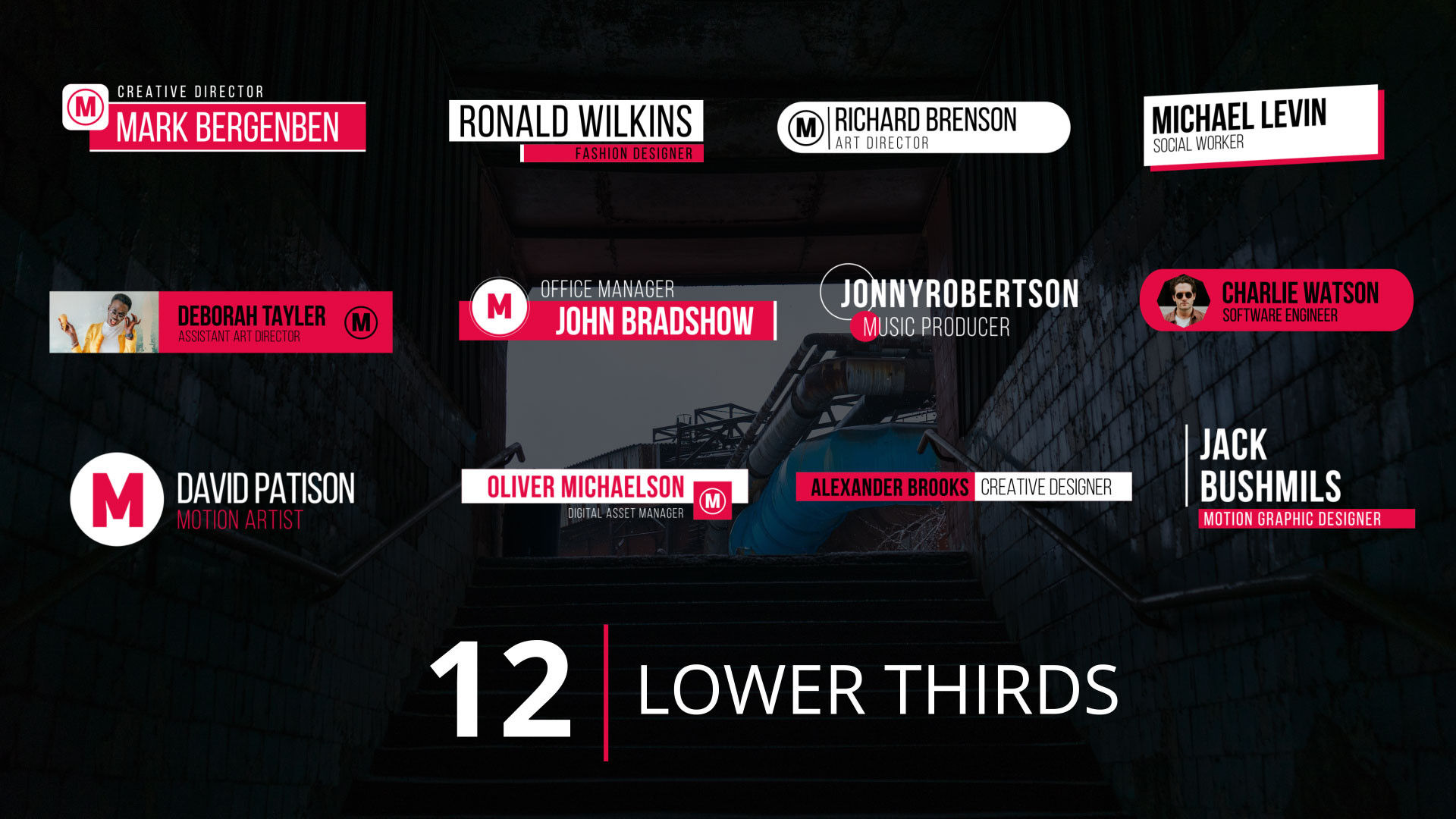 适用于各种场合的下三分之一字幕条动画素材库精选AE模板