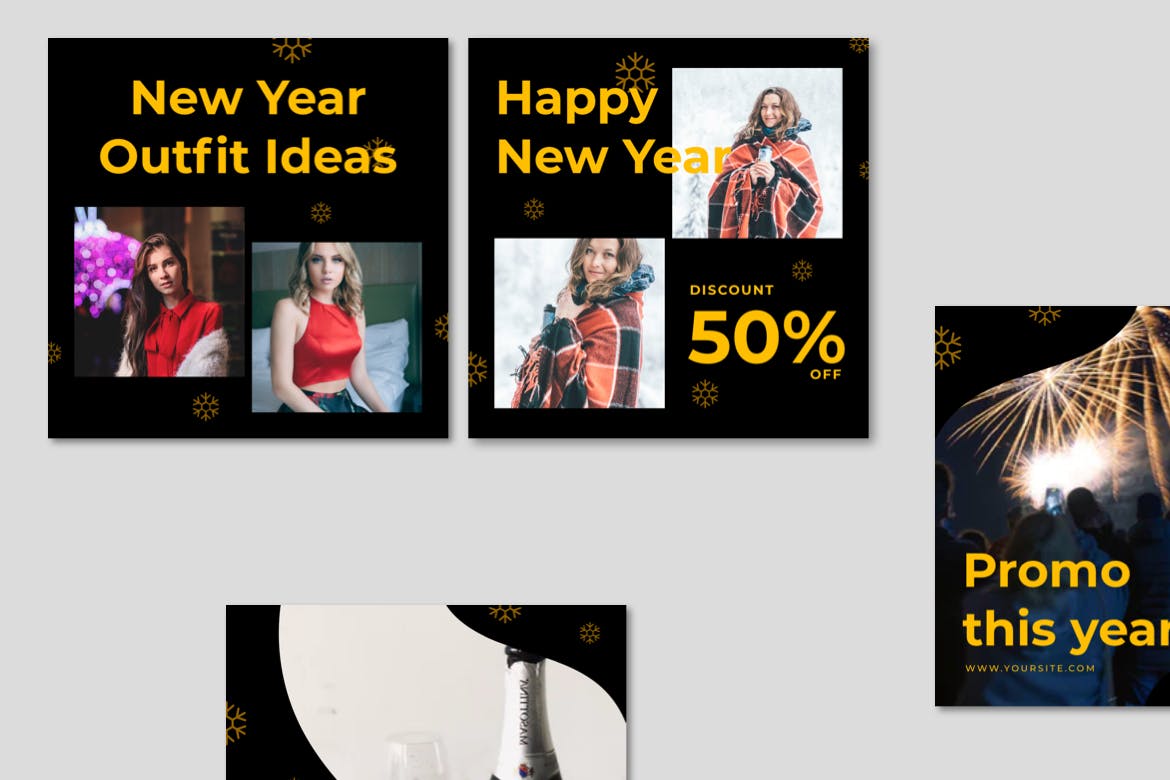 Instagram社交平日新年促销广告设计模板素材库精选 Instagram Templates插图(2)