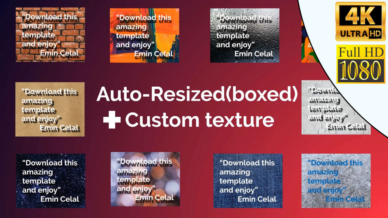 大小文字标题自动排版字幕素材库精选AE模板