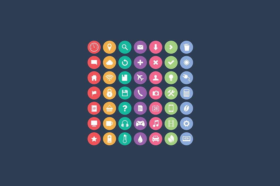 扁平风格矢量图标 Flat Icon Set插图(2)