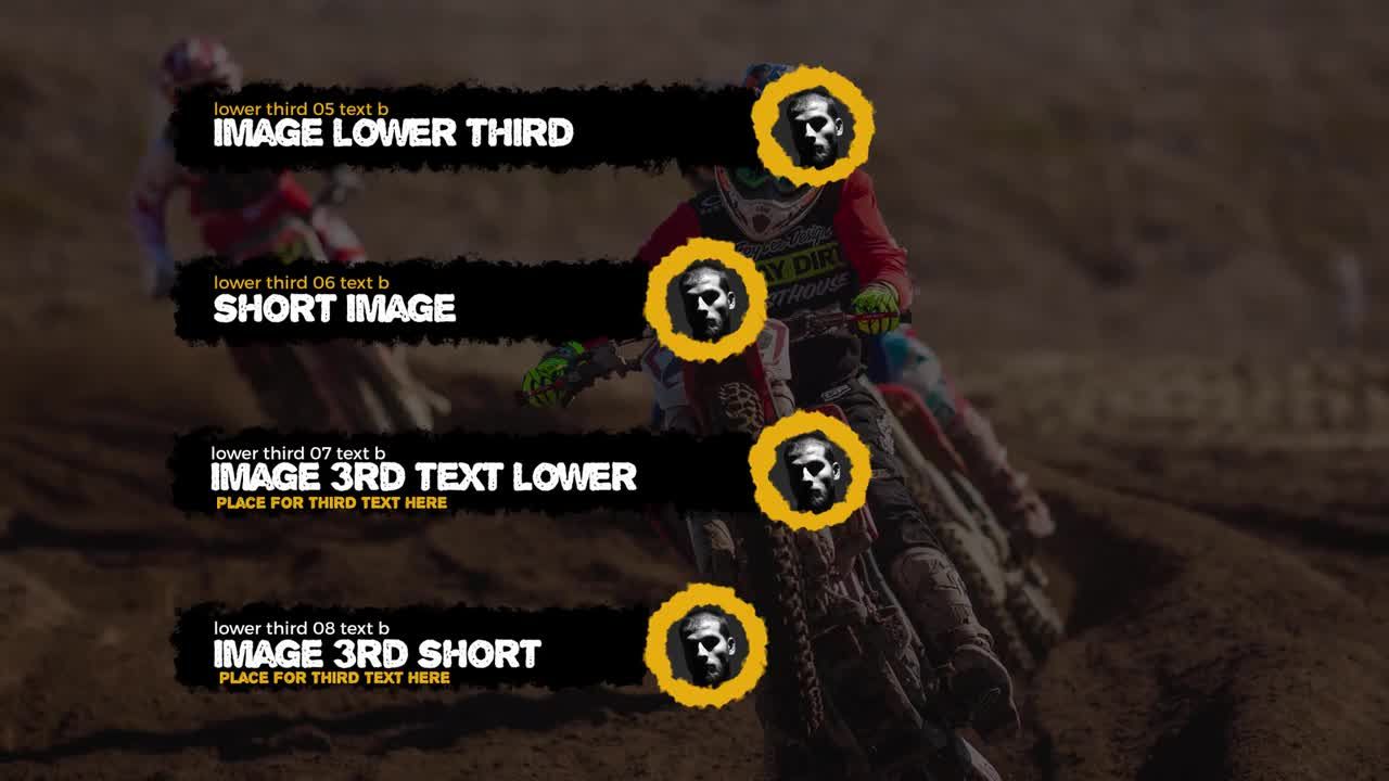 8个独特时尚的三分之一标题素材库精选AE模板