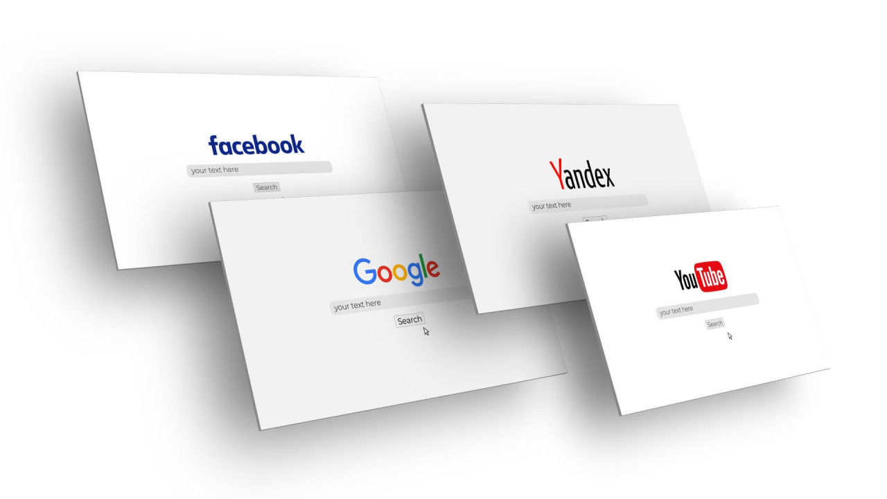 Web搜索徽标素材库精选AE模板