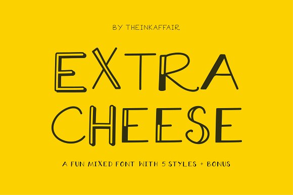 Extra Cheese Font Set素材之家精选英文字体