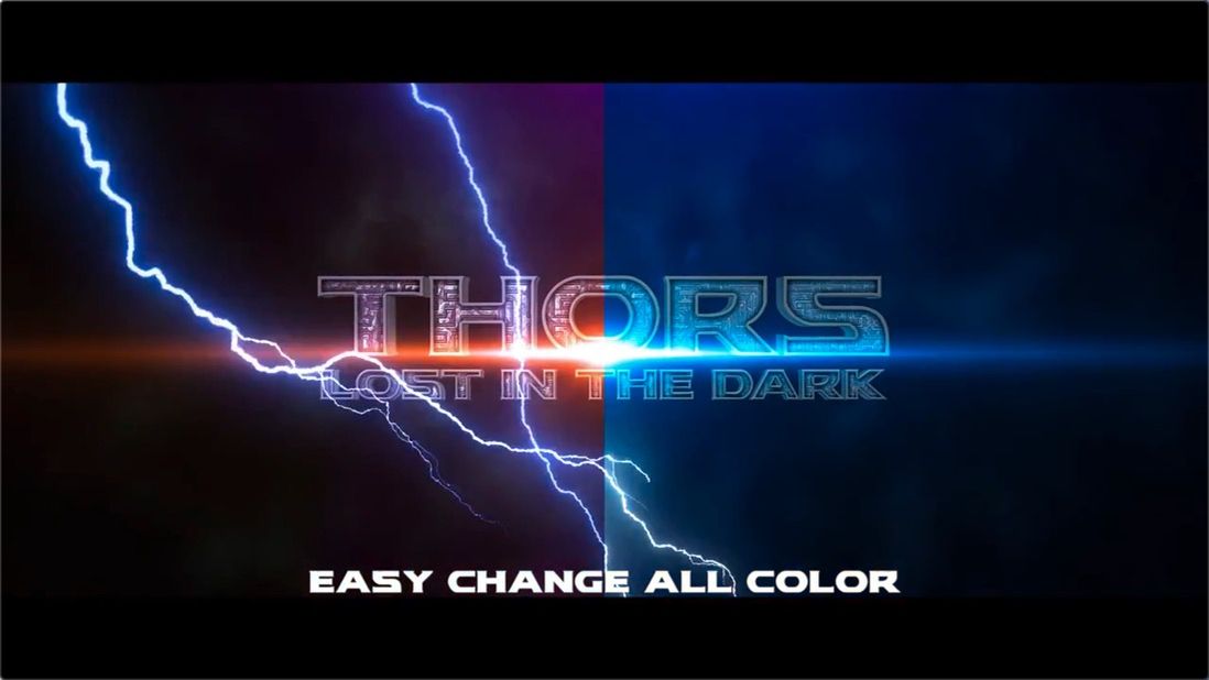 闪电特效标题特效视频展示素材库精选AE模板