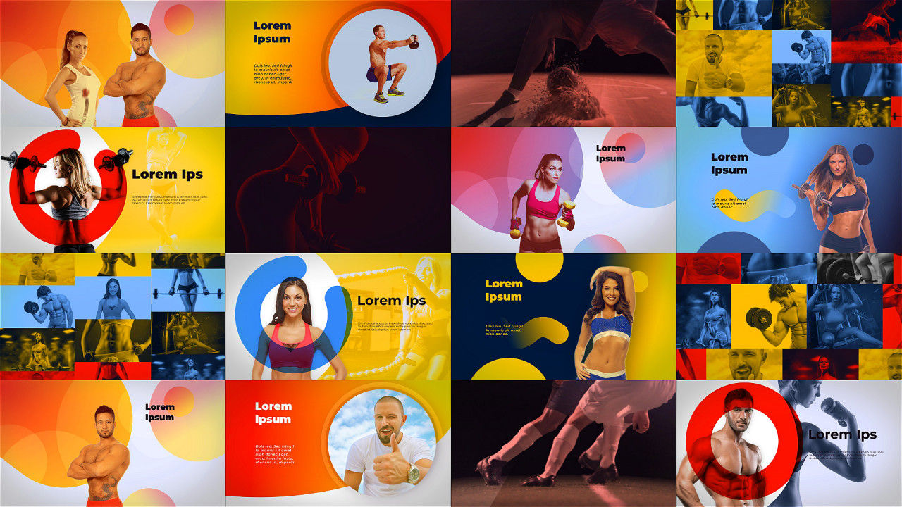 时尚体育运动健身宣传动画素材库精选AE模板