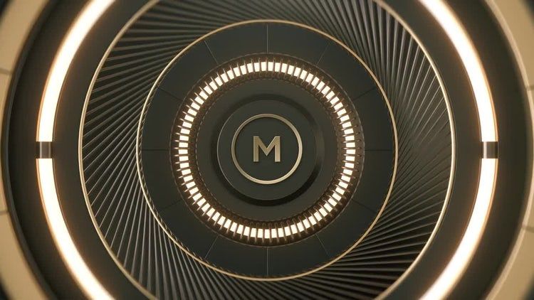 设计精美的金色标志展示ae模板