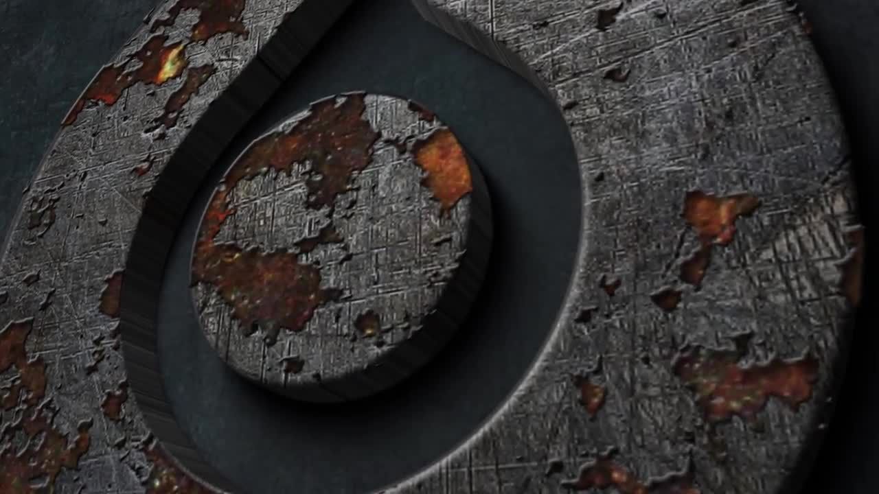 铁锈金属徽标样式素材库精选AE模板