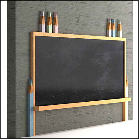 写字板黑板素材之家精选3D模型