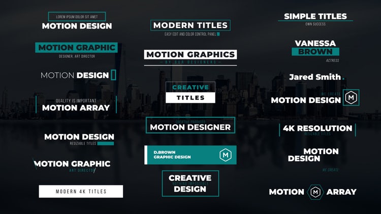 20个4K全屏标题素材库精选AE模板