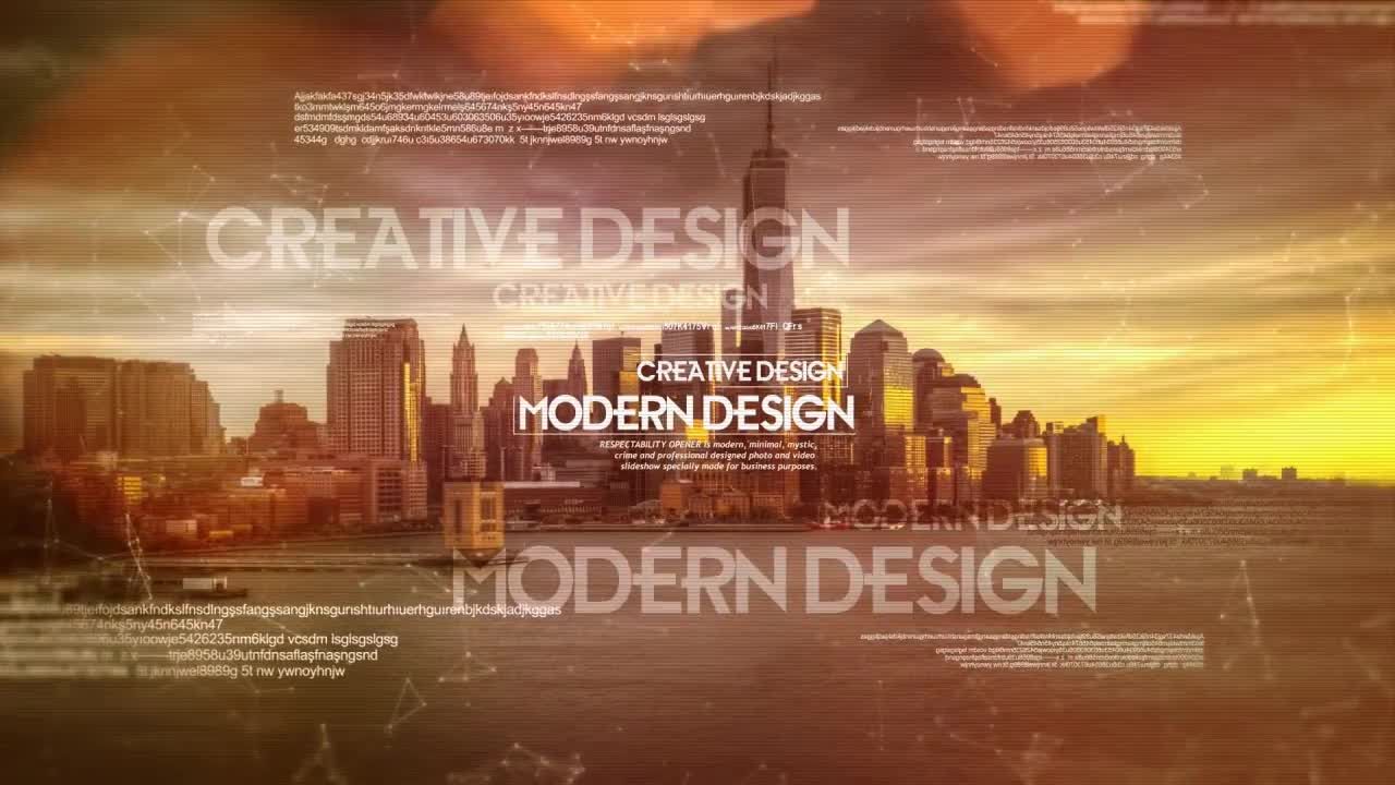 现代体面的开场白ae模板