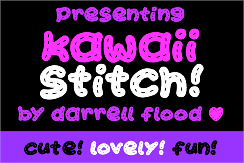 Kawaii Stitch font素材之家精选英文字体