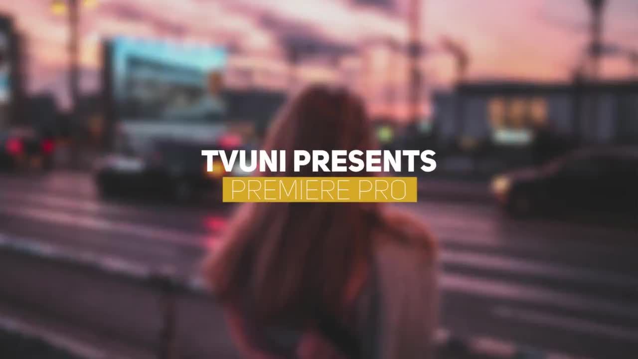 简洁城市宣传视频开场AE模版