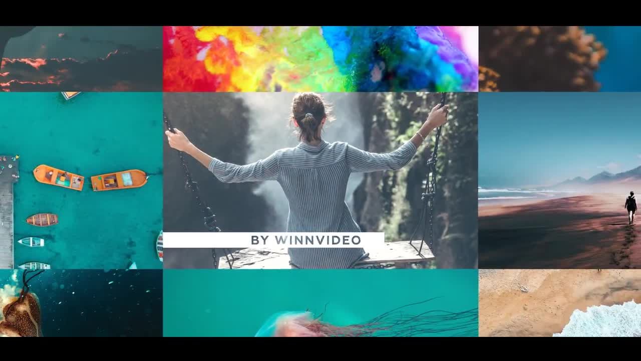 轻巧创意幻灯片开场动画素材库精选AE模板