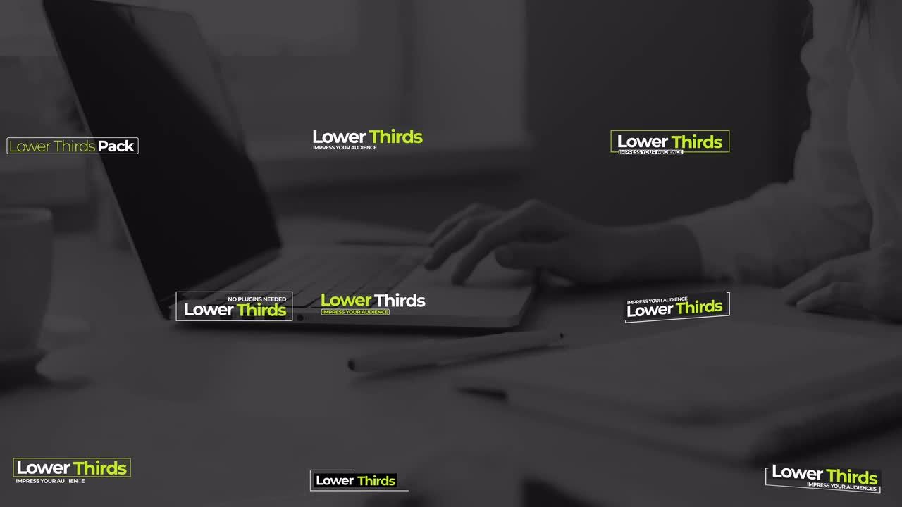 简洁的低三分之二标题素材库精选AE模板