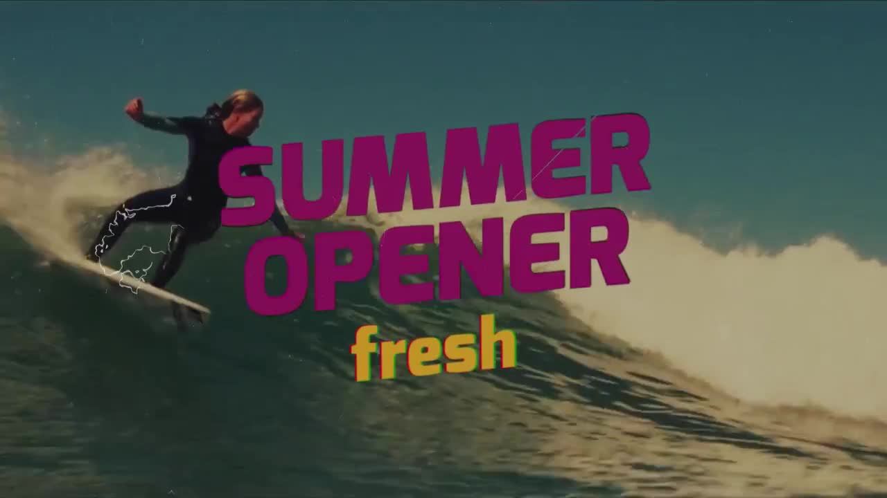 酷炫时尚夏季动画片头素材库推荐PR模板