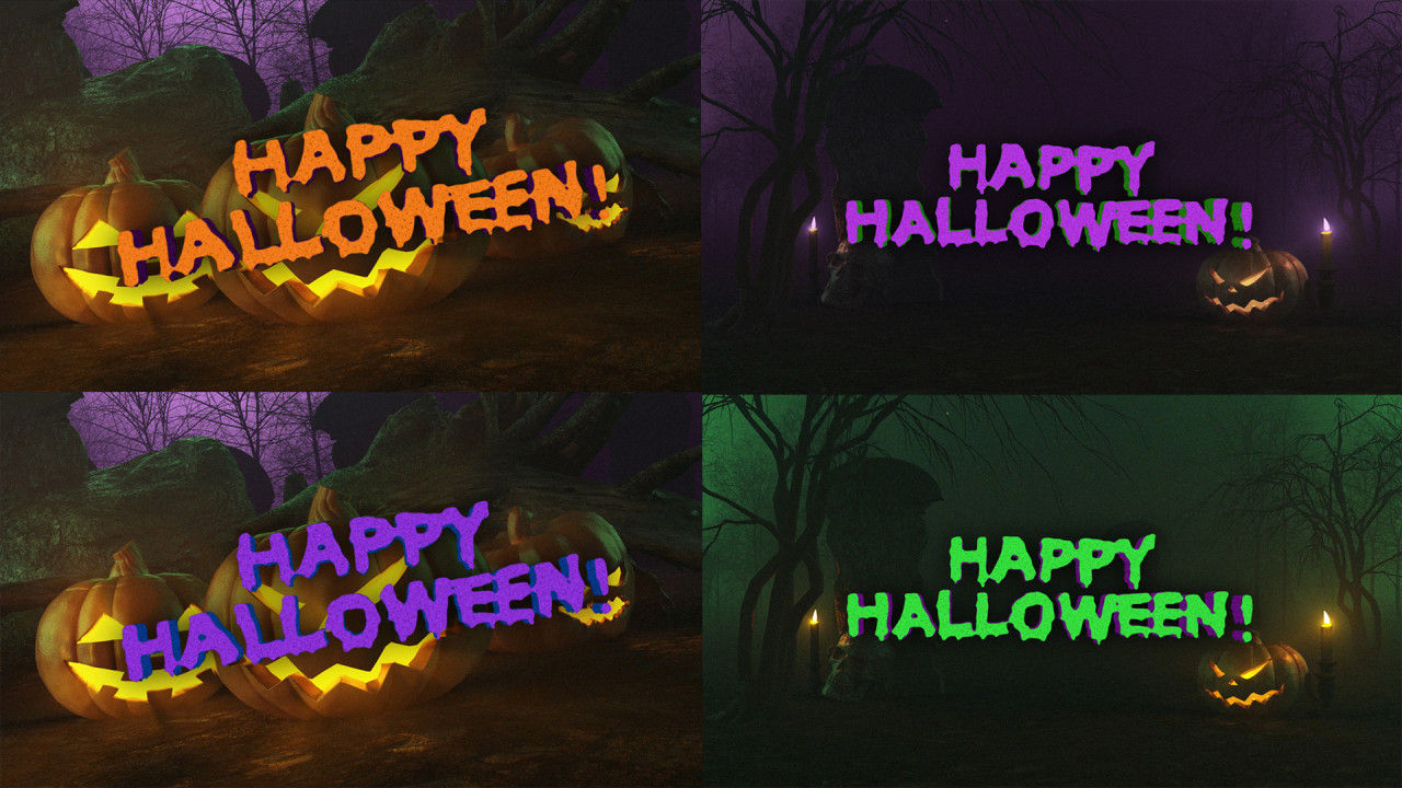 万圣节派对邀请函推广介绍素材库精选AE模板