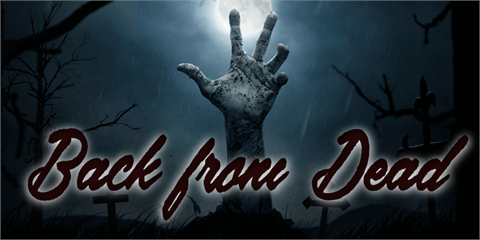 Back from the Dead font素材之家精选英文字体