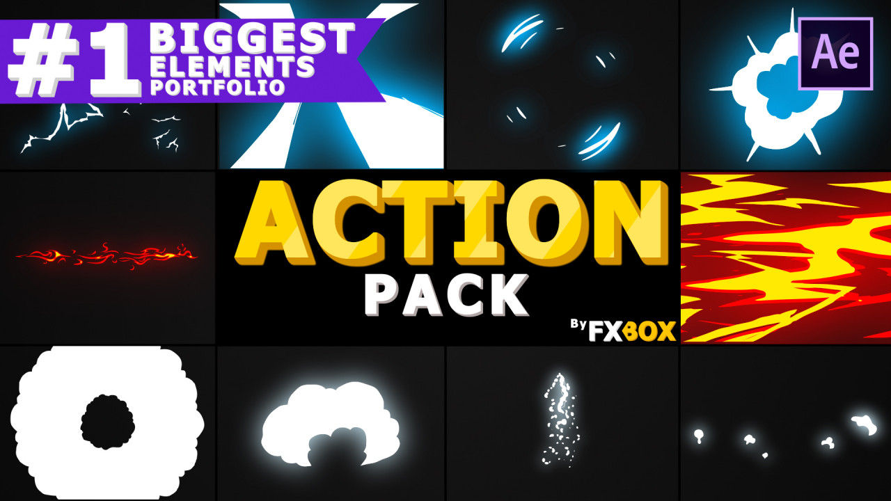 动态元素素材库精选AE模板