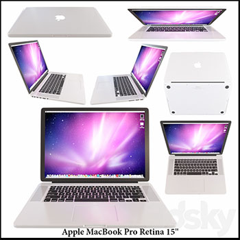 白色苹果笔记本电脑素材之家精选3D模型