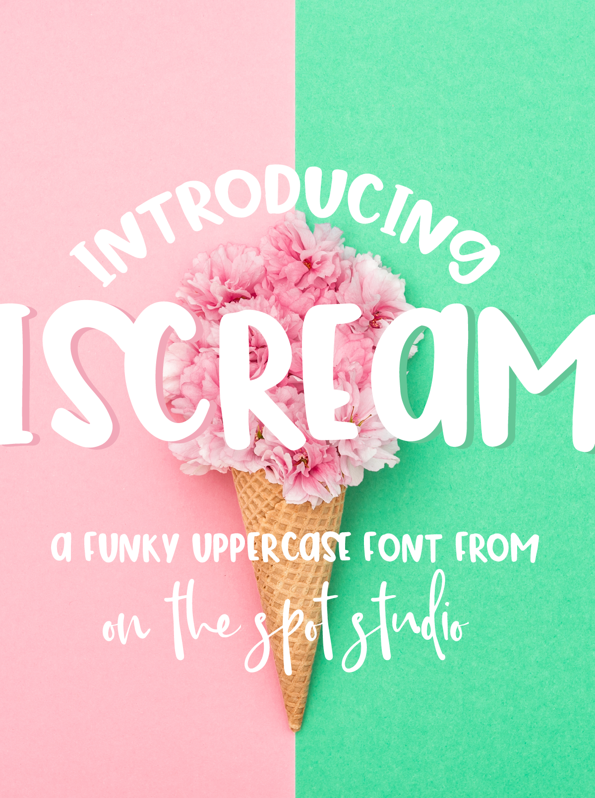 iScream – A fun and funky uppercase font素材之家精选英文字体