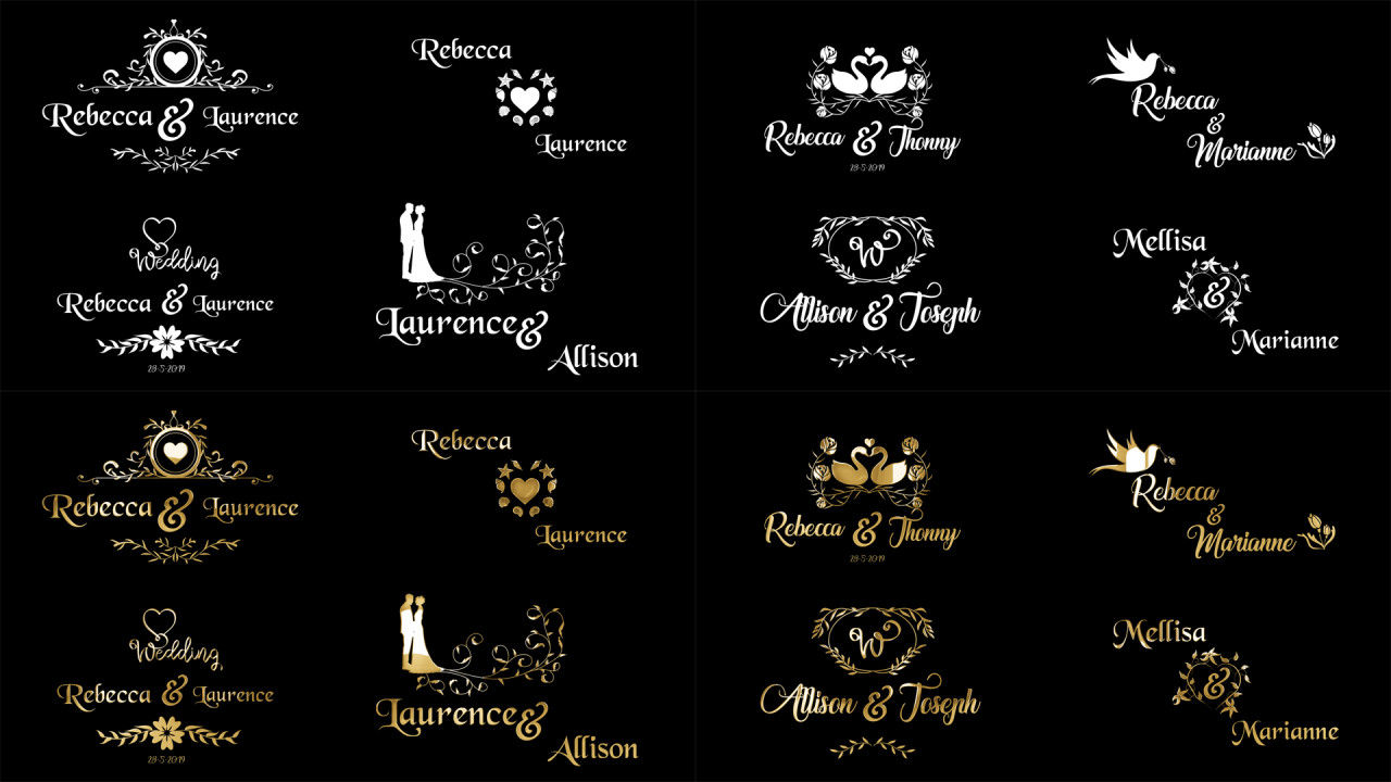 精彩的婚礼全屏标题素材库精选AE模板