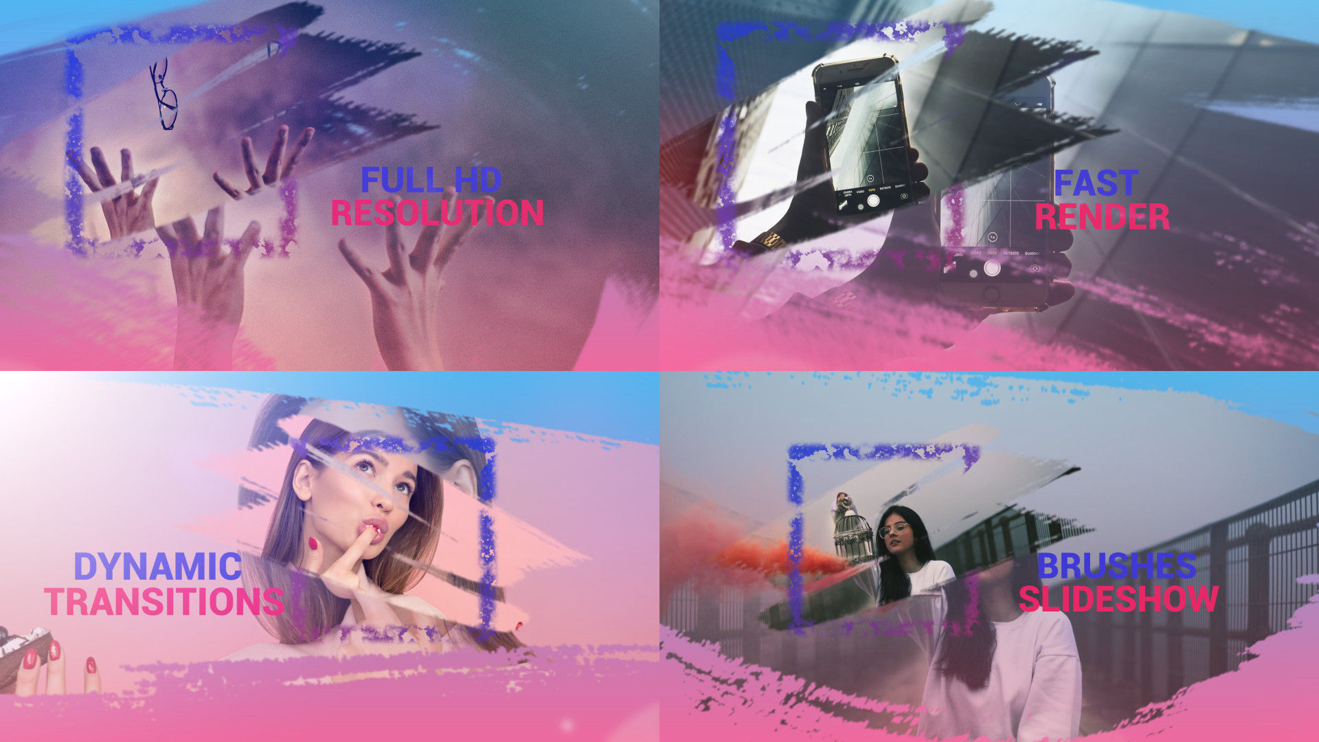 精美的画笔幻灯片放映素材库精选AE模板