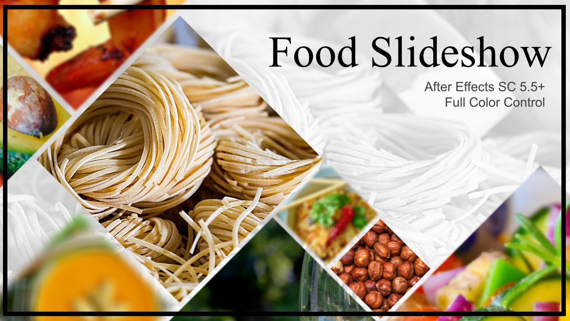 新食品幻灯片放映过渡效果素材库精选AE模板