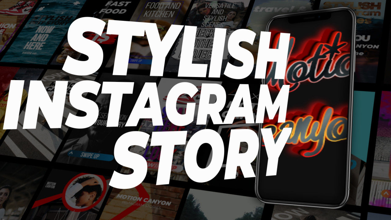 时尚独一无二的Instagram故事动画素材库精选PR模板