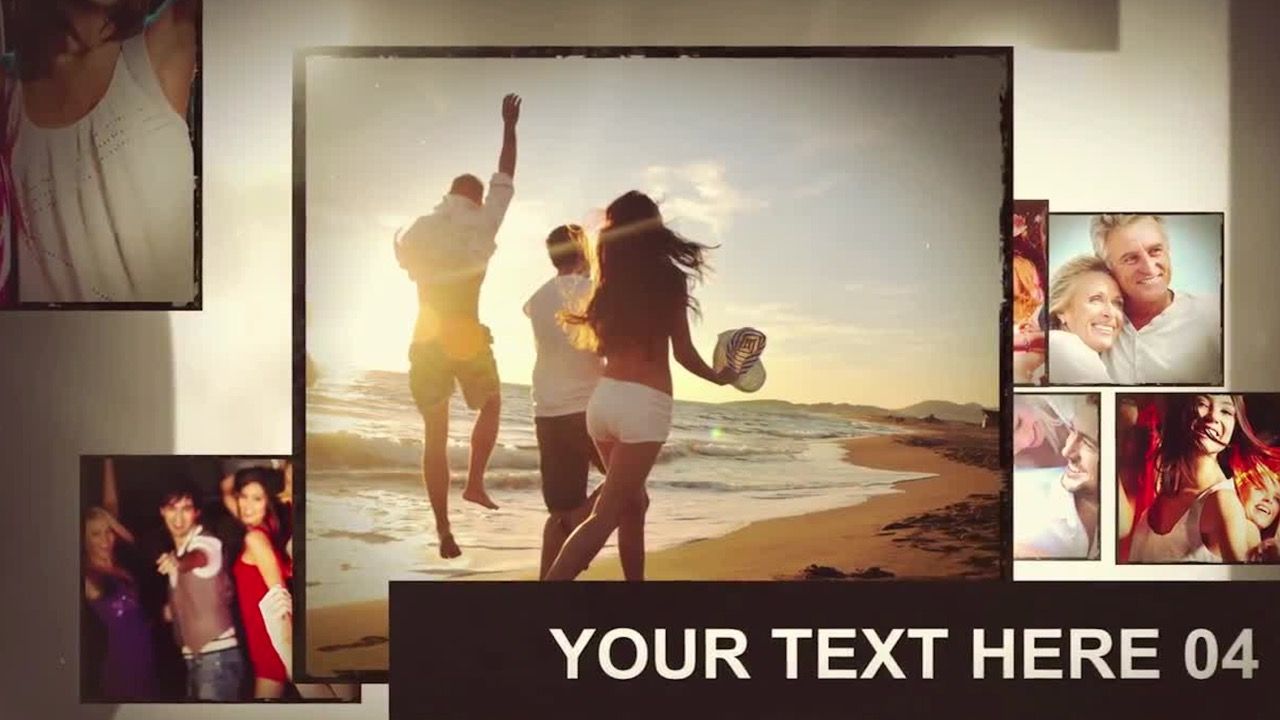 时尚现代炫酷黄金相册素材库精选AE模板