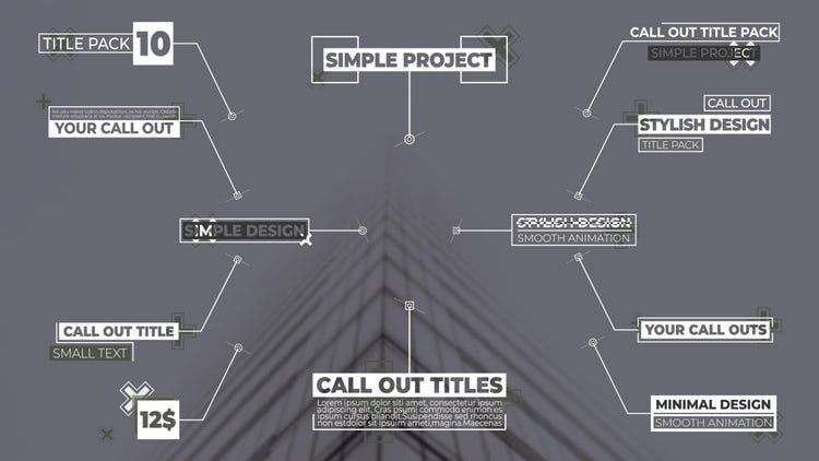 具有独特的毛刺和扭曲效果的标题动画ae模板