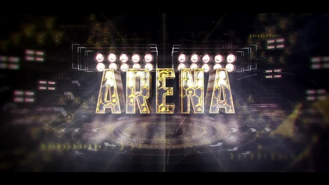 活力动感科幻的体育竞技场徽标素材库精选AE模板