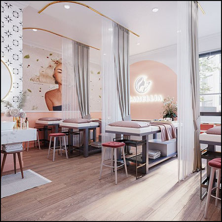 美容店养生化妆品店铺室内场景素材之家精选3D模型