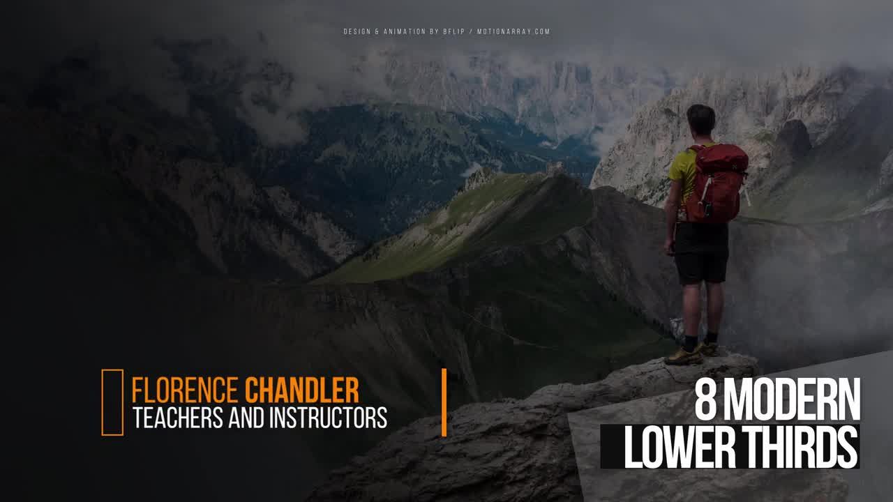 8个现代动画下三分之一素材库精选AE模板