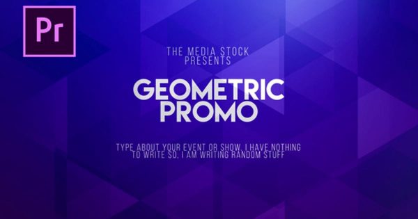 简洁现代几何图形开场视频特效素材库精选PR模板 Geometric Promo