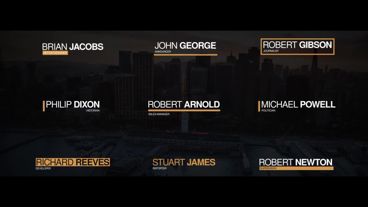 干净简约下三分之一字幕条动画素材库精选AE模板