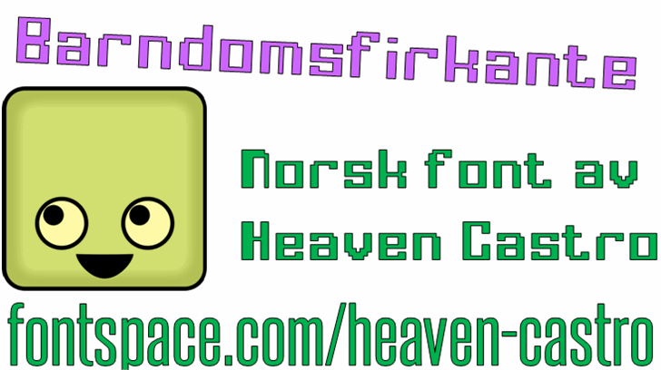 Barndomsfirkante font插图 Barndomsfirkante font插图