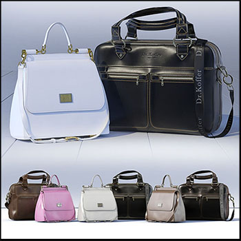 商务肩包商务皮包女士皮包素材之家精选3D模型