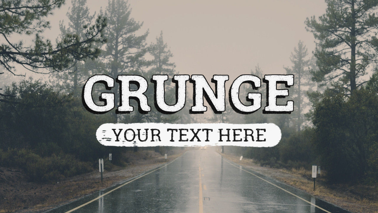 时髦的的阴雨天气标题动画素材库精选AE模板