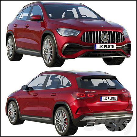 奔驰 梅赛德斯-AMG GLA 35 4MATIC 2020汽车素材之家精选3D模型