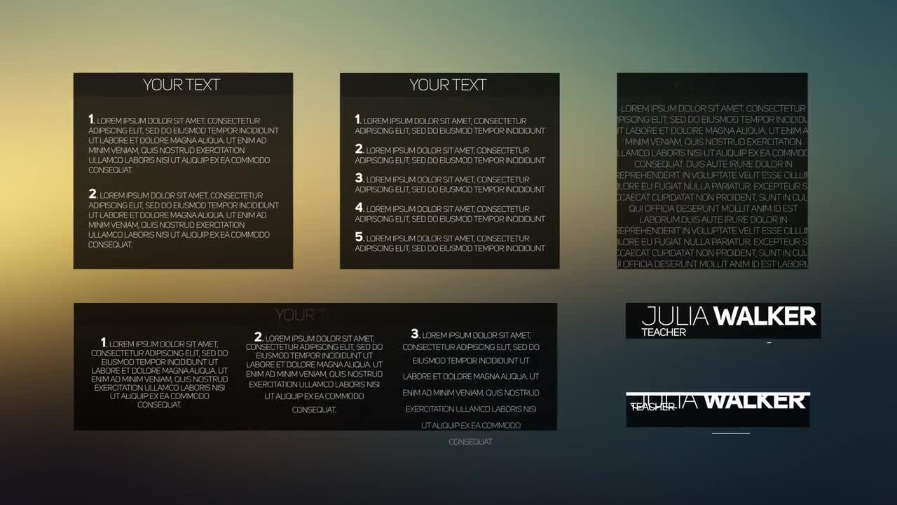 6个最小平滑的动画三分之一素材库精选AE模板