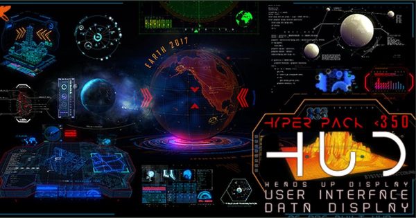 HUD高科技信息图表动画素材库精选AE模板 HUD Hyper Pack 350