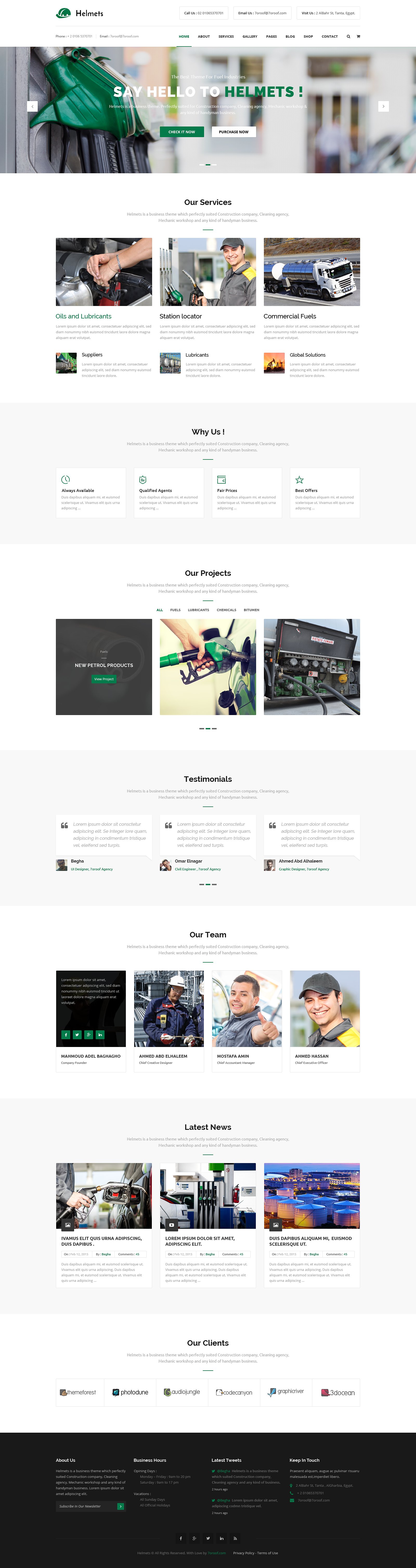 工业企业网站模板素材库精选 Helmets – PSD Template for Handyman插图(15)
