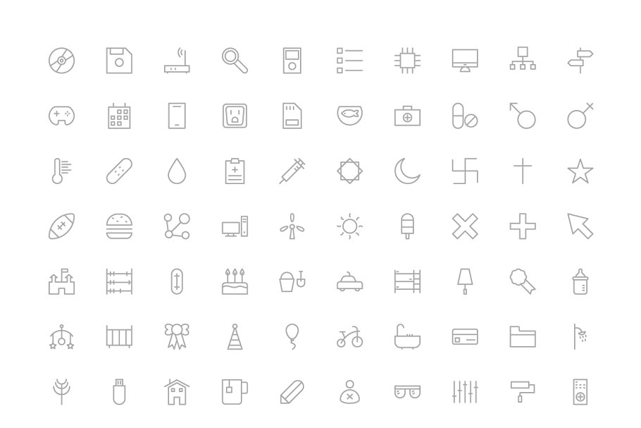 400多个网站用户交互界面图标 400+ Web and User Interface Icons插图(4)