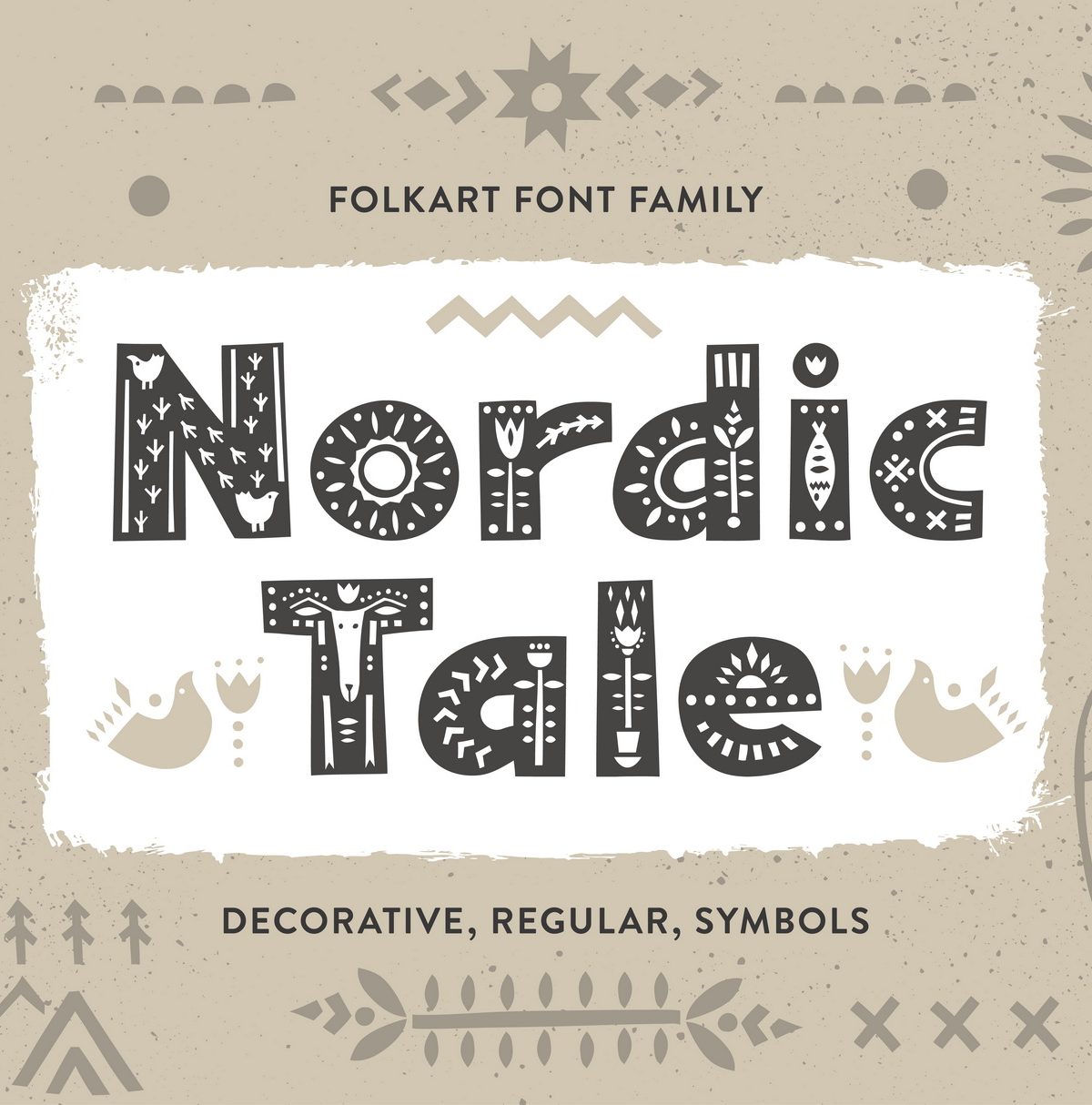 Nordic Tale – Folkart Font FamilyOther Font素材之家精选英文字体