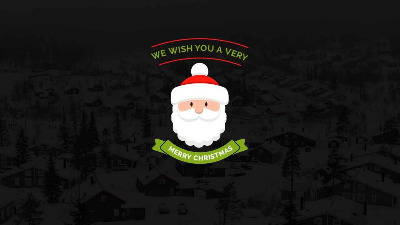 圣诞快乐低三分之一假日标题素材库推荐Pr模板