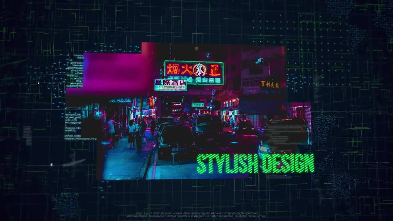 创意文本动画和时尚的过渡效果的数字幻灯片素材库精选AE模板