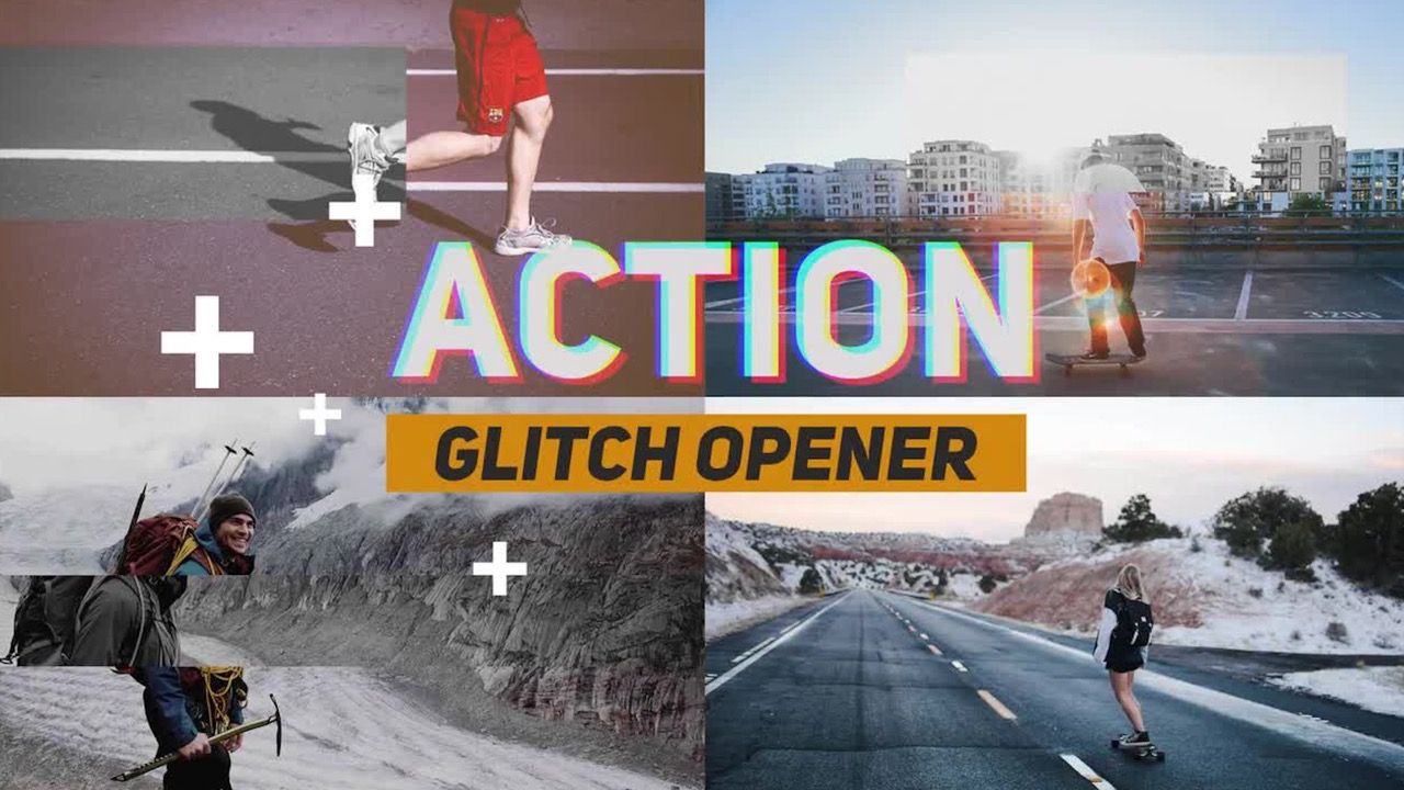 动作故障开场素材库精选AE模板